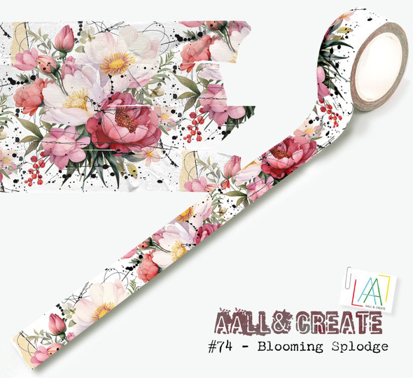 OakridgeStores.com | Aall and Create - Blooming Splodge - Layer-It-Up Washi Tape - AALL-MT-074