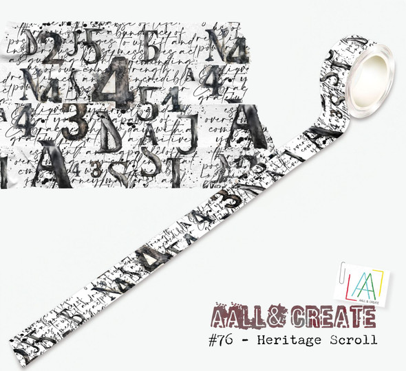 OakridgeStores.com | AALL & Create - Heritage Scroll - Layer-It-Up Washi Tape - AALL-MT-076