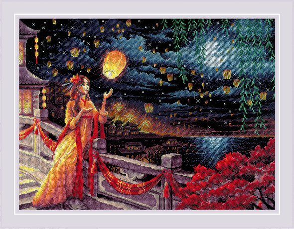 OakridgeStores.com | Riolis - Lantern Festival (14 Count) - Counted Cross Stitch Kit - 2144