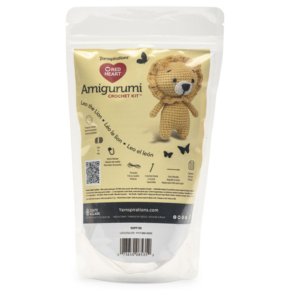 OakridgeStores.com | Red Heart - Leo the Lion - Amigurumi Crochet Kit - RHPP785 073650085352