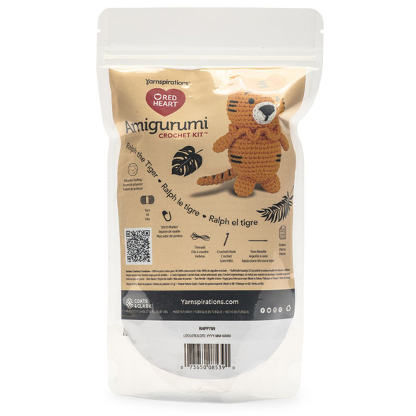 OakridgeStores.com | Red Heart - Ralph The Tiger - Amigurumi Crochet Kit - RHPP789 073650085390