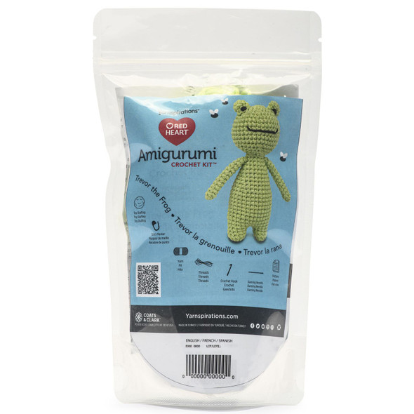 OakridgeStores.com | Red Heart - Trevor The Frog - Amigurumi Crochet Kit - RHPP792 073650085666