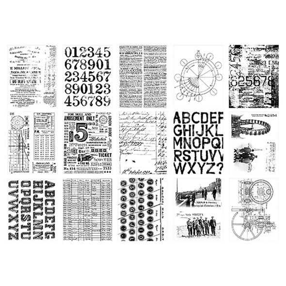 OakridgeStores.com | Tim Holtz - Idea-ology - Collage Paper Archives - Decoupage Papers, 30 Pieces - TH94366 040861943665