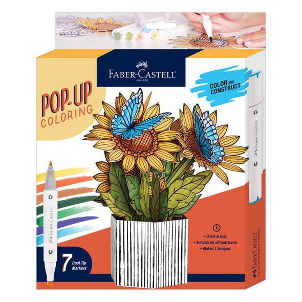 OakridgeStores.com | Creative Studio - Sunflowers & Butterflies - Pop Up Coloring Bouquet Kit - FC770429 092633320471