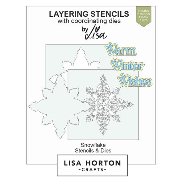 OakridgeStores.com | Lisa Horton Crafts - Snowflake - Layering Stencils and Dies Set - LHCAS121 632793479277