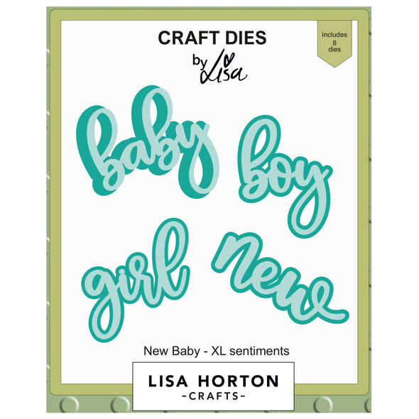 OakridgeStores.com | Lisa Horton Crafts - New Baby - XL Sentiments Dies - LHCCD281 632793479017