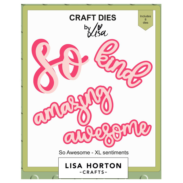 OakridgeStores.com | Lisa Horton Crafts - So Awesome - XL Sentiments Dies - LHCCD278 632793478980