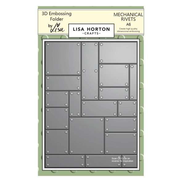 OakridgeStores.com | Lisa Horton Crafts - Mechanical Rivets - 3D A6 Embossing Folder - LHCEF141 632793477921