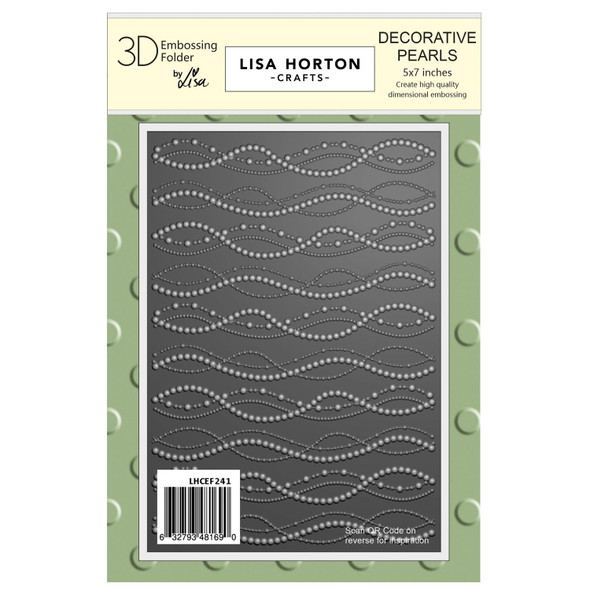 OakridgeStores.com | Lisa Horton Crafts - Decorative Pearls - 3D Embossing Folder - 5 x 7 inches - LHCEF241 632793481690