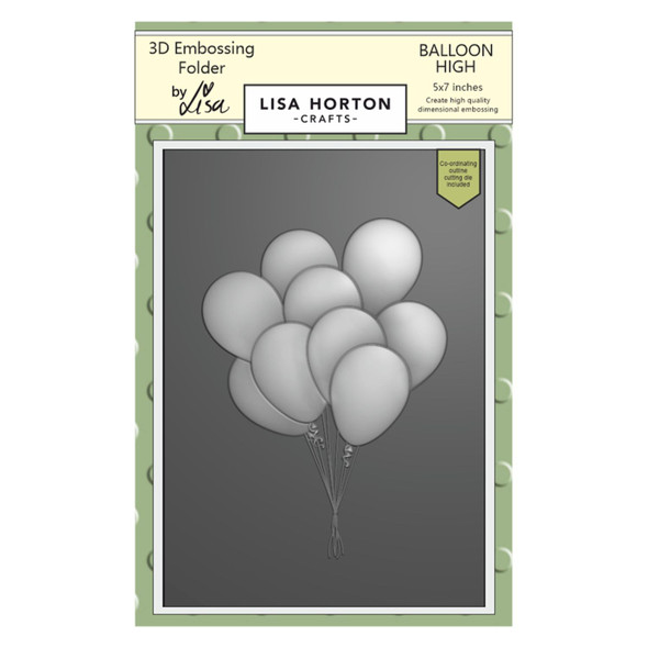 OakridgeStores.com | Lisa Horton Crafts - Balloon High - 3D Embossing Folder - LHCEF096 792816357651
