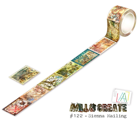 OakridgeStores.com | Aall and Create - Sienna Mailing - Perforated Washi Tape - AALL-MT-122