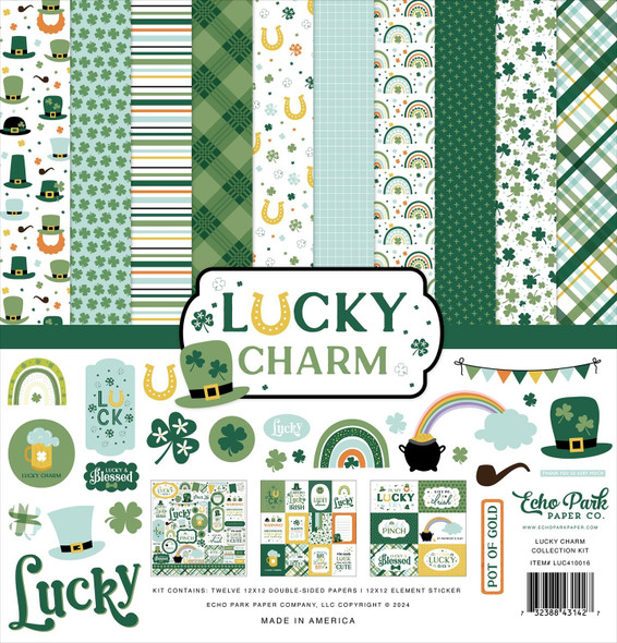 OakridgeStores.com | Echo Park Paper - Lucky Charm - Paper Collection Kit 12 x 12 - LUC410016 732388431427