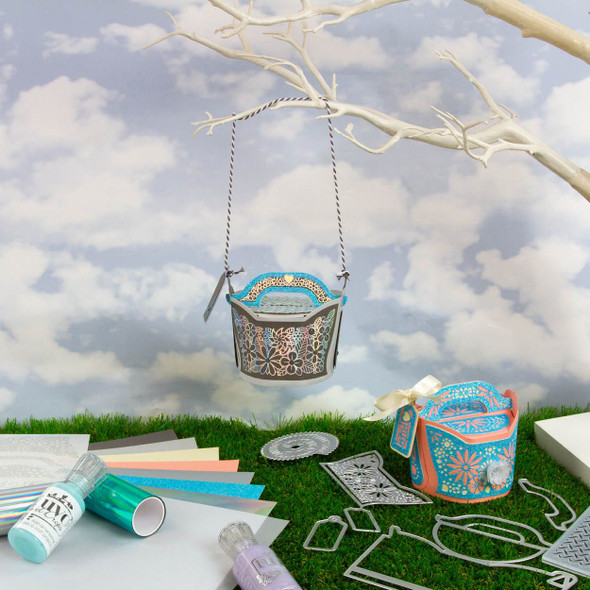 OakridgeStores.com | Tonic Studios - July 2025 - Tonic Craft Kit - Issue 93 - Pretty Pail - Pail Box Paper Craft Kit - TCK93 841079175936