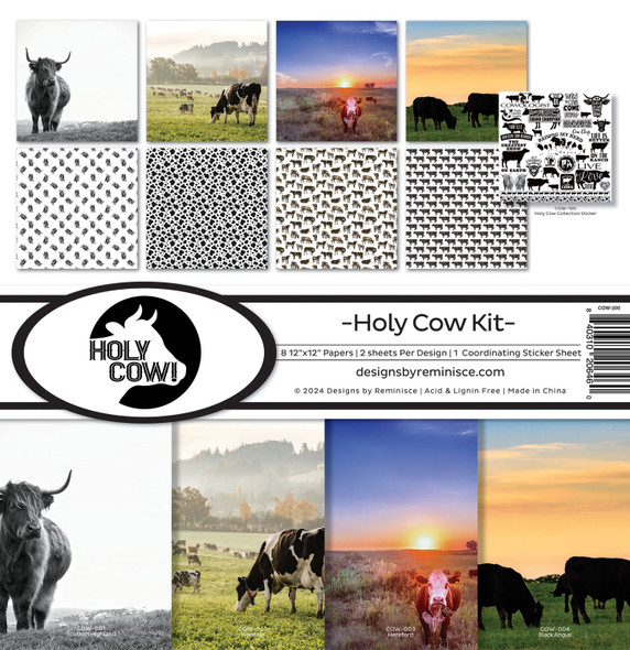 OakridgeStores.com | Reminisce - Holy Cow - Collection Kit 12 x 12 inches - COW-200 840310206460