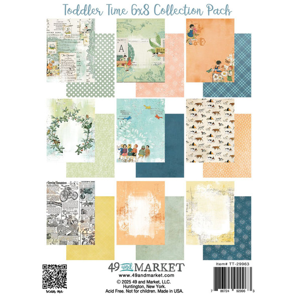 OakridgeStores.com | 49 and Market - Toddler Time - Paper Collection Pack 6 x 8 inches - TT-29963 786724929963