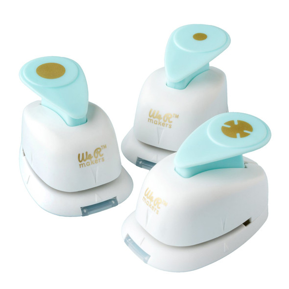 OakridgeStores.com | We R Makers - White/Blue We R Hinge Punch Set - Paper Punch Set (3pc) - 60001202 633356632917