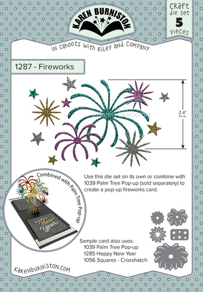 OakridgeStores.com | KB Riley - Fireworks - Karen Burniston Craft Dies - 1287 084282635068