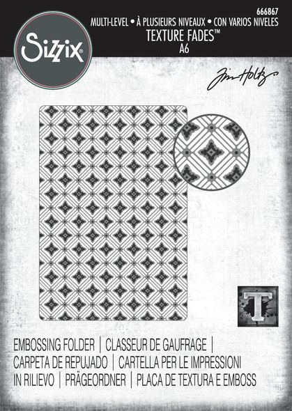 OakridgeStores.com | Tim Holtz - Sizzix - Vault Diamonds - Textured Impressions Embossing Folder - 666867 630454291473