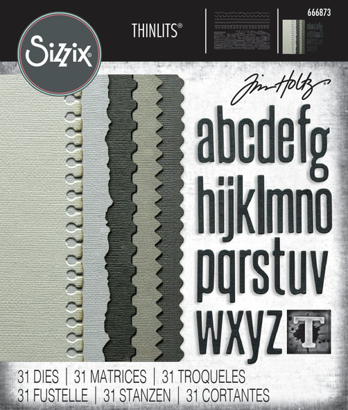 OakridgeStores.com | Tim Holtz - Sizzix - Vault Edges - Thinlits Die Set - 666873 630454291916