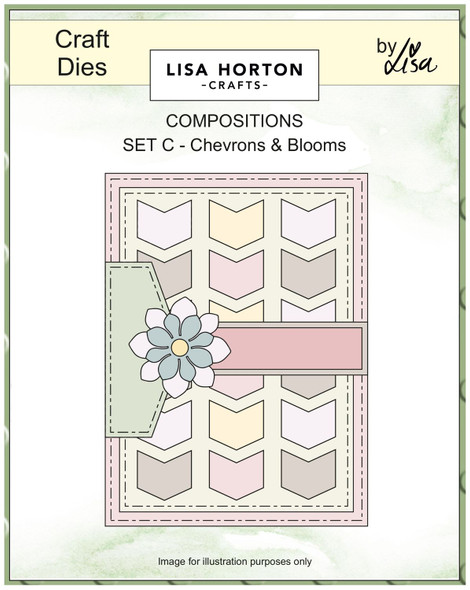 OakridgeStores.com | Lisa Horton Crafts - Chevrons and Blooms - Composition Dies - LHCCD316 632793483458