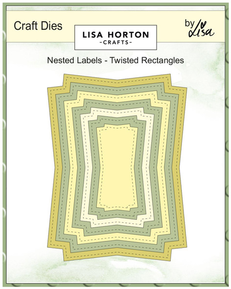 OakridgeStores.com | Lisa Horton Crafts - Twisted Rectangles - Nested Labels Die Set - LHCCD292 632793482864