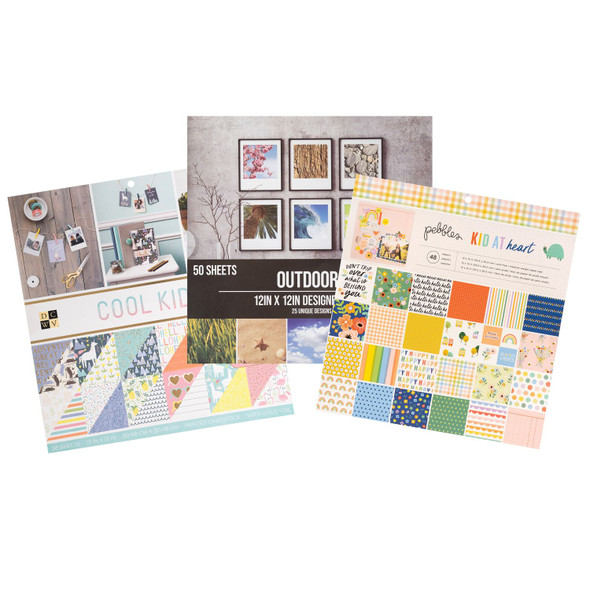 OakridgeStores.com | American Crafts - Assorted Styles - Paper Pad 12 x 12 inches, 6 Pack - 34019105 718813192248