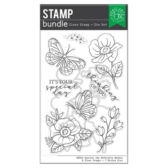 OakridgeStores.com | Hero Arts - Special Day Butterfly - Spring Whimsy Stamp & Cut Set - SB500 085700946704