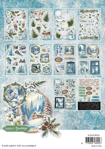 OakridgeStores.com | Studio Light - Winter Wonderland - Die-Cut Paper Pad 5.83 x 8.27 inches, 20/Pkg - SL-ES-DCPP335