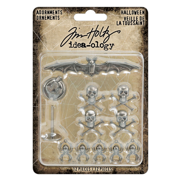 OakridgeStores.com | Tim Holtz - Advantus - Halloween - Idea-ology Metal Adornments 12/Pkg - TH94437 040861944372