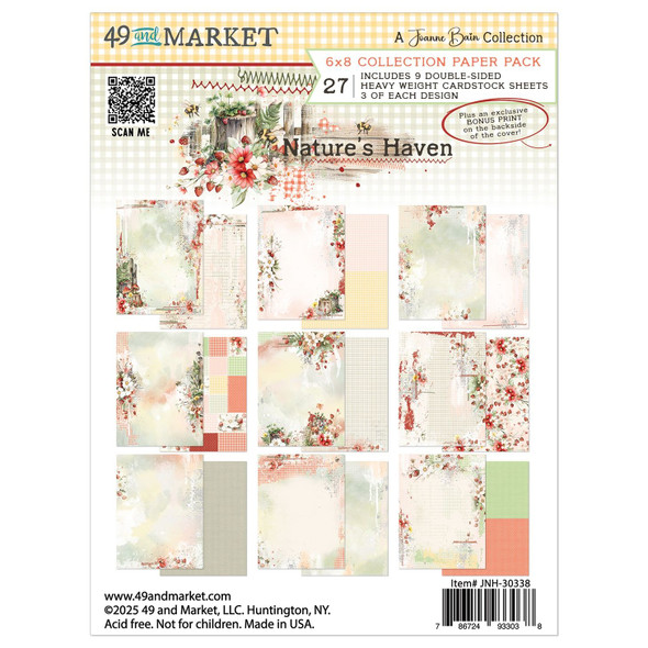 OakridgeStores.com | 49 and Market - Nature's Haven by Joanne Bain - Collection Pack 6 x 8 inches - JNH-33038 786724933038