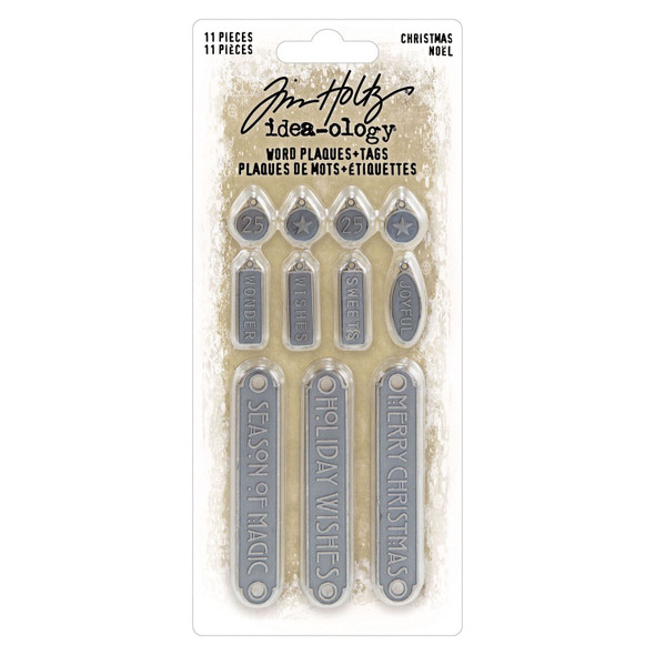 OakridgeStores.com | Tim Holtz - Advantus - Word Plaques + Tags - Tim Holtz Idea-Ology - Metal Tags Embellishments - TH94446 040861944464