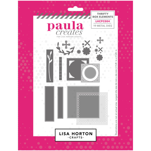 OakridgeStores.com | Lisa Horton Crafts - Thrifty Box Elements - Paula Creates Die Set - LHCPC004 780627351197