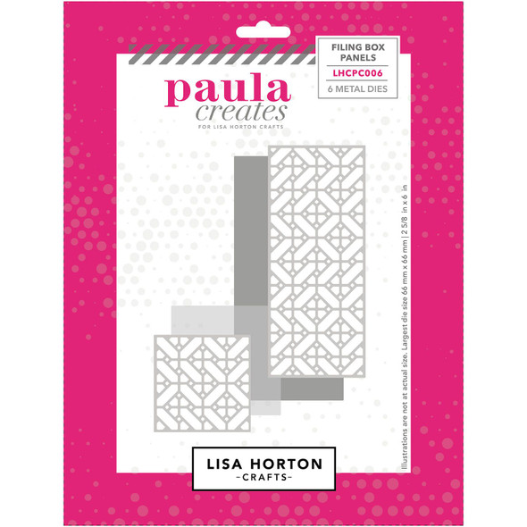 OakridgeStores.com | Lisa Horton Crafts - Filing Box Panels - Paula Creates Die Set - LHCPC006 780627351210