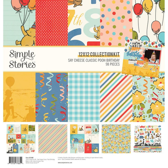 OakridgeStores.com | Simple Stories - Say Cheese Classic Pooh Birthday - Collection Kit 12 x 12 - 24800 810150778854