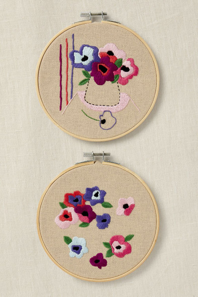 OakridgeStores.com | DMC - Peaceful Breeze Anemone - Mindful Making Embroidery Duo Kit - TB175