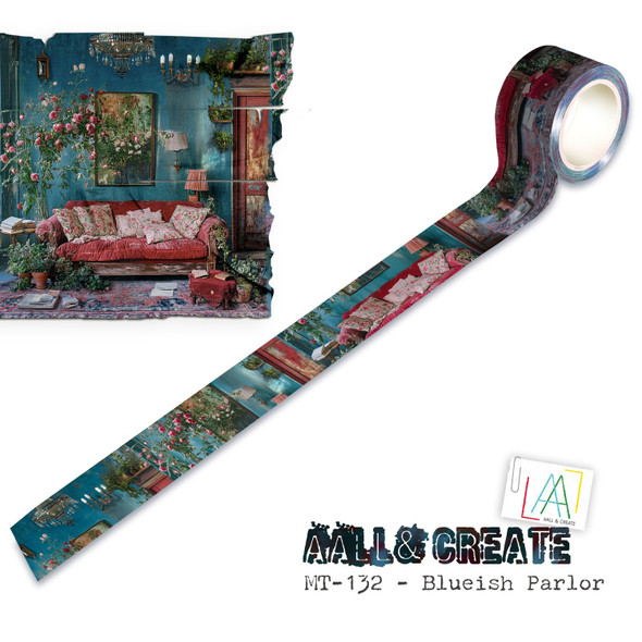 OakridgeStores.com | Aall and Create - Blueish Parlor - Layer-It-Up Washi Tape - AALL-MT-132