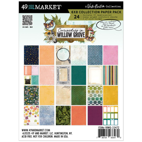 OakridgeStores.com | 49 and Market - Curiosities In Willow Grove by Vicki Boutin - Paper Pack 6 x 8 inches - VBWG-33472 786724933472