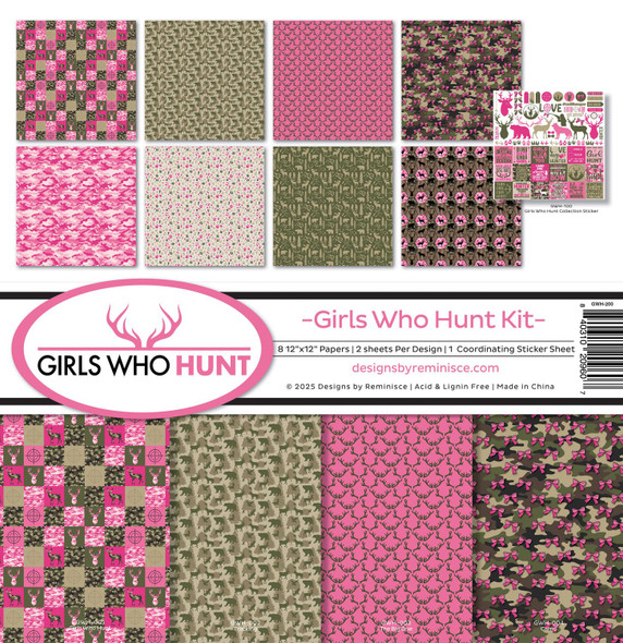 OakridgeStores.com | Reminisce - Girls Who Hunt - 12 x 12 inches Collection Kit for Scrapbooking - GWH-200 840310209607