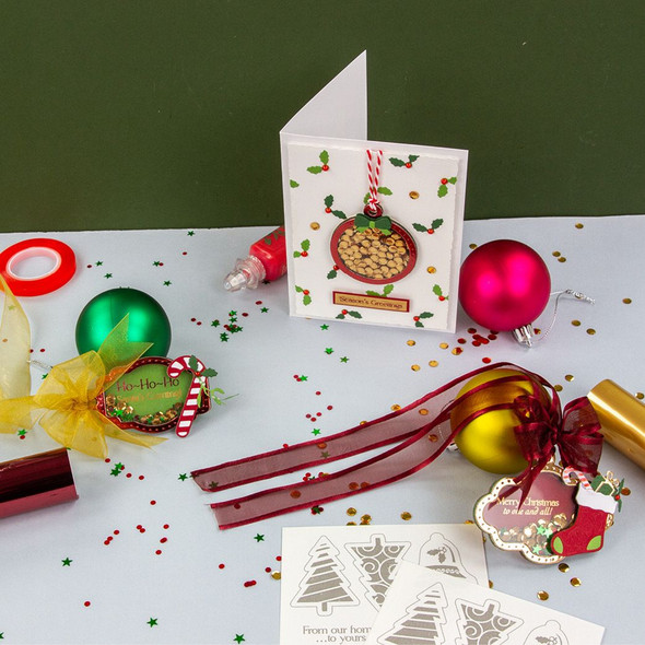 OakridgeStores.com | Tonic Studios - December 2025 - Tonic Craft Kit Issue 98 - Santa Shaker Tag - TCK98