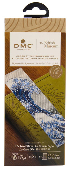 OakridgeStores.com | DMC - The Great Wave by Katsushika Hokusai - Advanced Bookmark Cross Stitch Kit - BL1146/RE/73