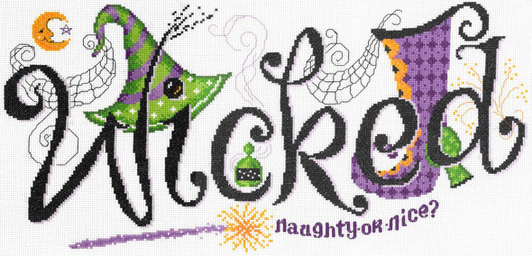 OakridgeStores.com | Imaginating - Wicked - Counted Cross Stitch Kit, 14 Count, 18 x 9 inches - 3512K 054995035127