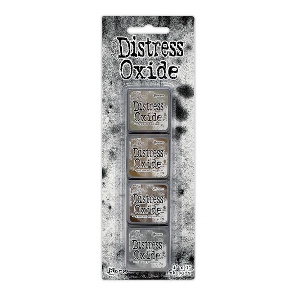 OakridgeStores.com | Tim Holtz - Ranger - Kit #12 Distress Mini Oxide Ink Pads 4/Pkg - TDIK91585 789541091585
