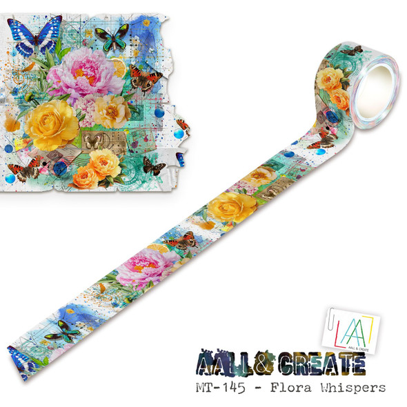 OakridgeStores.com | Aall and Create - Flora Whispers - Layer-It-Up Washi Tape - AALL-MT-145