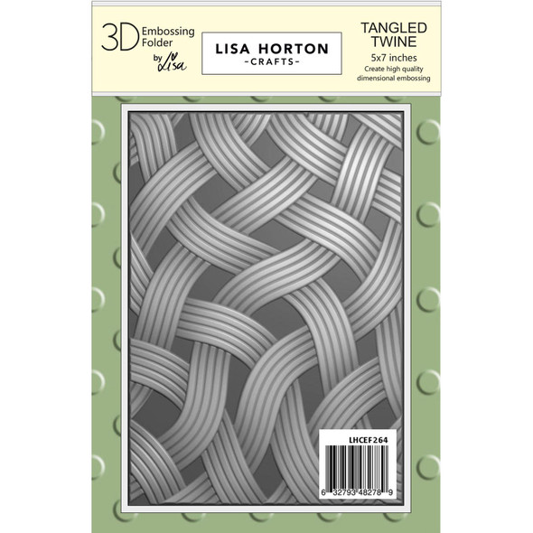 OakridgeStores.com | Lisa Horton Crafts - Tangled Twine - 3D Embossing Folder 5 x 7 inches - LHCEF264 632793482789