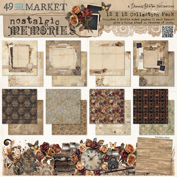 OakridgeStores.com | 49 and Market - Nostalgic Memories - Collection Pack 12 x 12 Paper - DNM-33809 786724933809