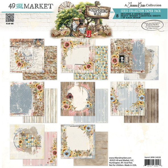 OakridgeStores.com | 49 and Market - Whispering Way - Collection Pack - Scrapbook Paper Pack, 12 x 12 in - JWW-34028 786724934028