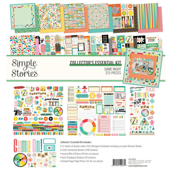 OakridgeStores.com | Simple Stories - Game Night - Collector's Essential Kit 12 x 12 - 26101 810191522379