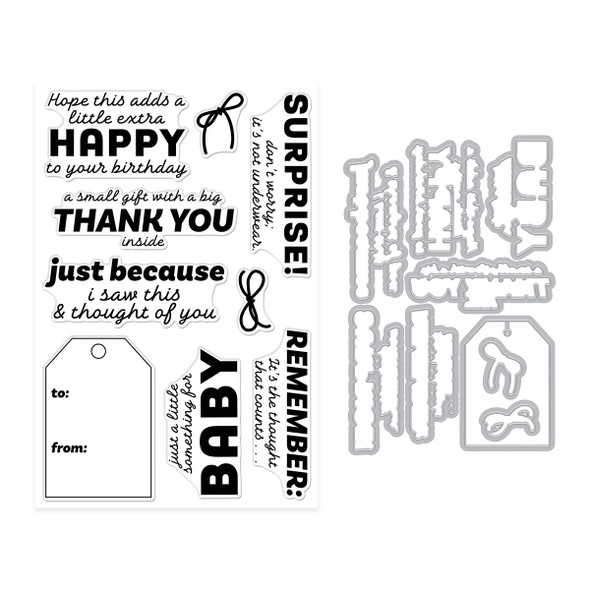 OakridgeStores.com | Hero Arts - Just Because, Best Gift Ever - Stamp & Cut Set - DC329 085700949507