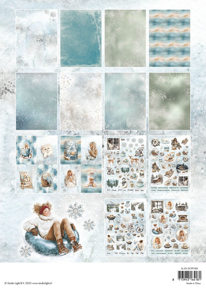 OakridgeStores.com | Studio Light - Snowy Winter days - Essentials Die-Cut Paper Pad - 28 Sheets - SL-ES-DCPP388