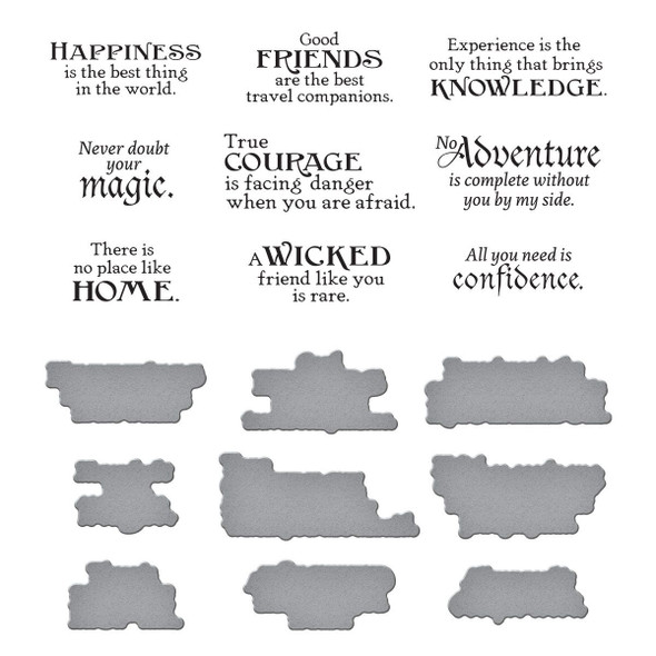 OakridgeStores.com | Spellbinders - Wonder of Oz Sentiments - BetterPress Plate & Die Set - BP-331 810176108697